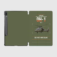 Thumbnail for Kawasaki OH-1 design on green army samsung tablet tablet case