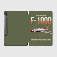 Thumbnail for F-100D Super Sabre design on green army samsung tablet tablet case