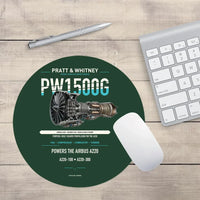 Thumbnail for PW1500G design on dark green round mouse pad