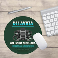 Thumbnail for DJI Avata design on dark green round mouse pad