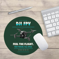 Thumbnail for DJI FPV design on dark green round mouse pad