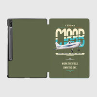 Thumbnail for Cessna A188B AgTruck design on green army samsung tablet tablet case