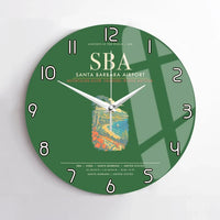 Thumbnail for Santa Barbara Airport SBA Wall-Clock No-Frame - Green