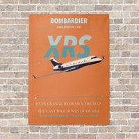 Thumbnail for Bombardier Global Express XRS vertical canvas print - no frame - orange background