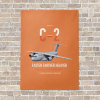 Thumbnail for Kawasaki C-2 vertical canvas print - no frame - orange background