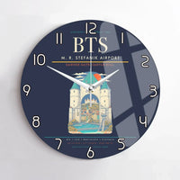 Thumbnail for M. R. Stefanik Airport BTS Wall-Clock No-Frame - Navy Blue