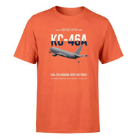 Thumbnail for KC-46A PEGASUS design on orange double-side t-shirt, single-side print