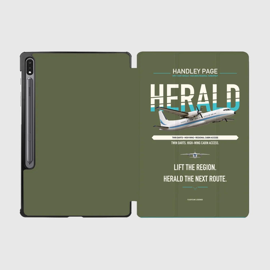Handley Page HPR.7 Dart Herald design on green army samsung tablet tablet case