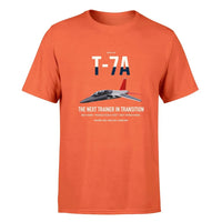 Thumbnail for T-7A Red Hawk design on orange double-side t-shirt, single-side print
