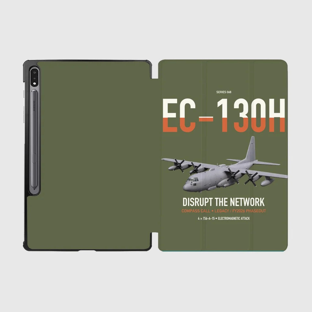 EC-130H Compass Call design on green army samsung tablet tablet case