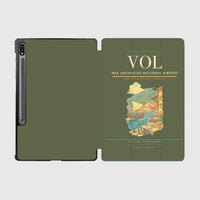 Thumbnail for Nea Anchialos National Airport (VOL) design on green army samsung tablet tablet case
