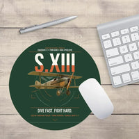 Thumbnail for SPAD S.XIII C.1 design on dark green round mouse pad