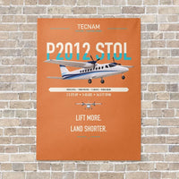 Thumbnail for Tecnam P2012 STOL vertical canvas print - no frame - orange background