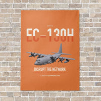 Thumbnail for EC-130H Compass Call vertical canvas print - no frame - orange background