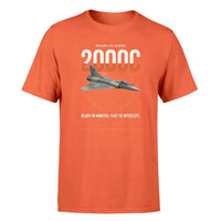 Thumbnail for Dassault Mirage 2000C RDI design on orange t-shirt, single-side print