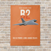 Thumbnail for Avro Vulcan B2 vertical canvas print - no frame - orange background