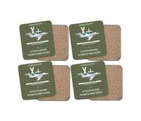Thumbnail for Cessna Citation X+ design on green army 4 pieces set coaster