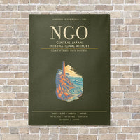 Thumbnail for Central Japan International Airport NGO - Canvas Framed - Green Army