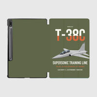 Thumbnail for T-38C Talon design on green army samsung tablet tablet case