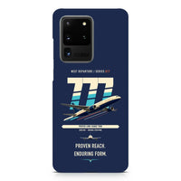 Thumbnail for Boeing 777-200ER design on samsung case - navy blue
