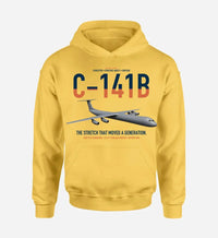 Thumbnail for C-141B Starlifter design on yellow double-side hoodie, single-side print
