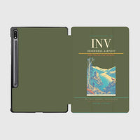 Thumbnail for Inverness Airport (INV) design on green army samsung tablet tablet case