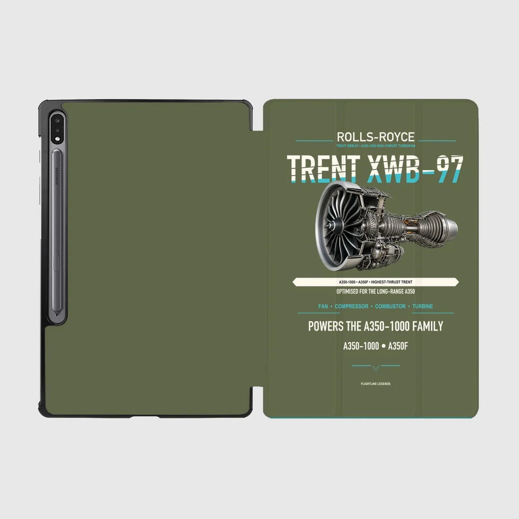TRENT XWB-97 design on green army samsung tablet tablet case