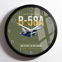Thumbnail for B-58A Hustler design on green army framed wall clock