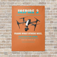 Thumbnail for DJI Inspire 3 vertical canvas print - no frame - orange background