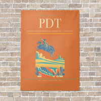 Thumbnail for Eastern Oregon Regional Airport PDT — Pendleton vertical canvas print - no frame - orange background