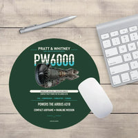 Thumbnail for PW6000 design on dark green round mouse pad