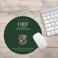 Thumbnail for Norfolk International Airport (ORF) design on dark green round mouse pad