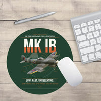 Thumbnail for Hawker Typhoon Mk IB design on dark green round mouse pad