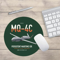 Thumbnail for MQ-4C Triton IFC-4 design on dark green round mouse pad