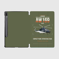 Thumbnail for Leonardo AW169 design on green army samsung tablet tablet case