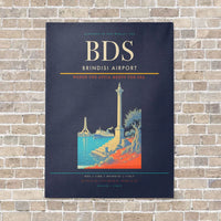 Thumbnail for Brindisi Airport BDS - Canvas No Frame - Navy Blue