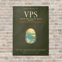 Thumbnail for Destin Fort Walton Beach Airport VPS - Canvas Framed - Green Army