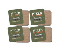 Thumbnail for C-54D Skymaster design on green army 4 pieces set coaster