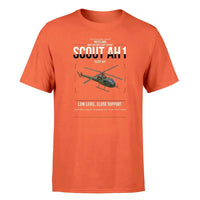 Thumbnail for Westland Scout AH1 design on orange t-shirt, single-side print
