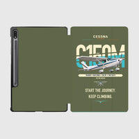 Thumbnail for Cessna 150M design on green army samsung tablet tablet case