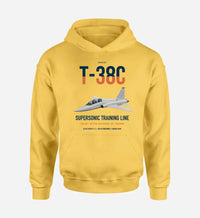 Thumbnail for T-38C Talon design on yellow double-side hoodie, single-side print
