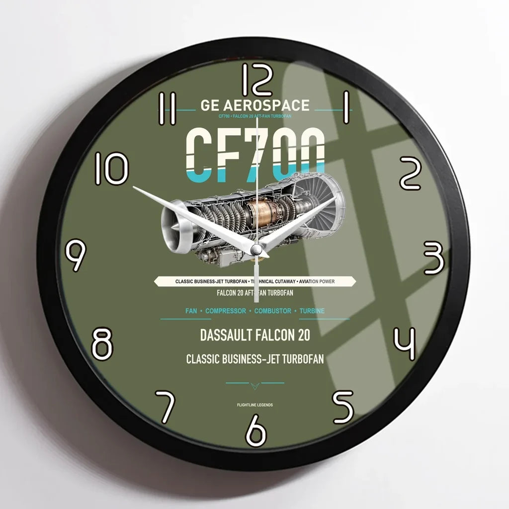 CF700 design on green army framed wall clock