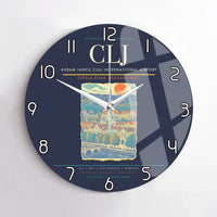 Thumbnail for Avram Iancu Cluj International Airport CLJ Wall-Clock No-Frame - Navy Blue