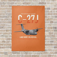 Thumbnail for C-27J Spartan vertical canvas print - no frame - orange background