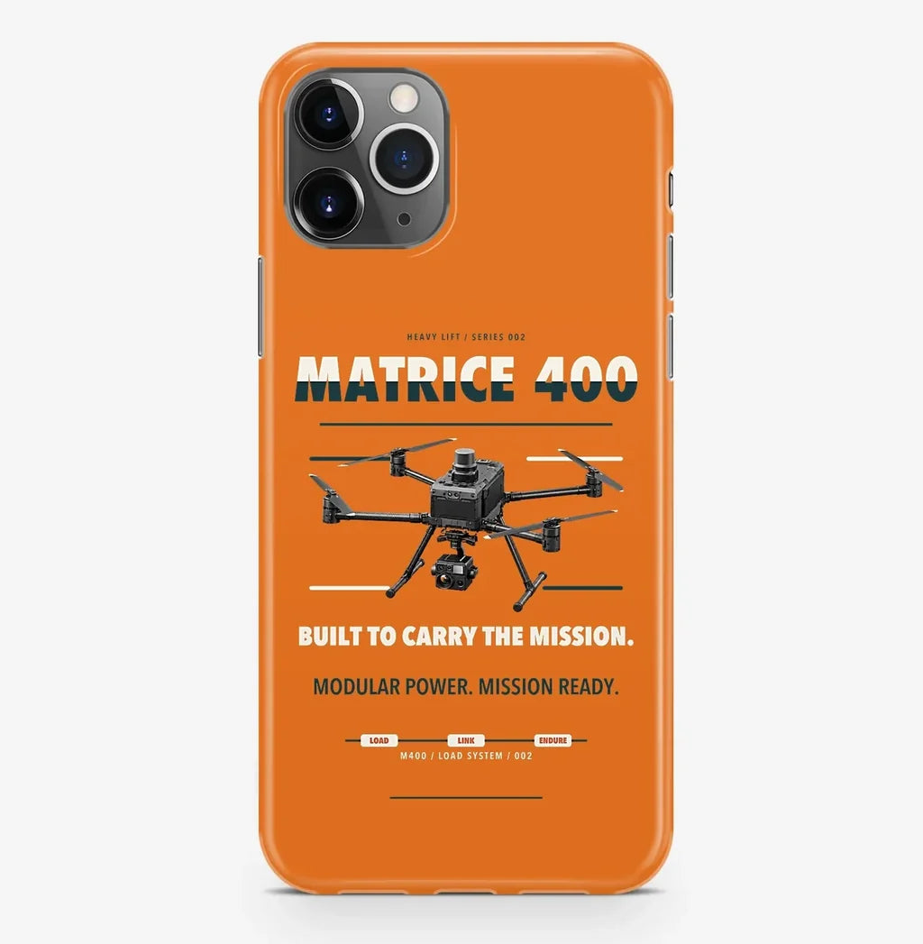 DJI Matrice 400 Case ProMax design on orange iphone case promax
