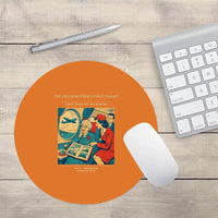 Thumbnail for VINTAGE G4423 - The Grandmother's First Flight - Designed Mouse Pads design on orange round