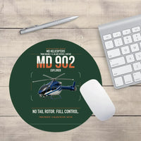 Thumbnail for MD Helicopters MD 902 Explorer design on dark green round mouse pad