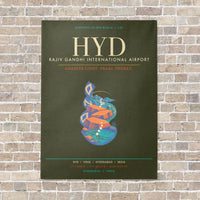 Thumbnail for Rajiv Gandhi International Airport Hyderabad HYD - Canvas Framed - Green Army