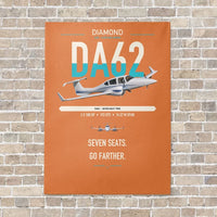 Thumbnail for Diamond DA62 vertical canvas print - no frame - orange background