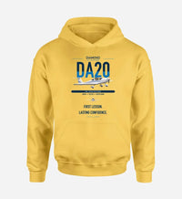 Thumbnail for Diamond DA20 design on yellow double-side hoodie, single-side print